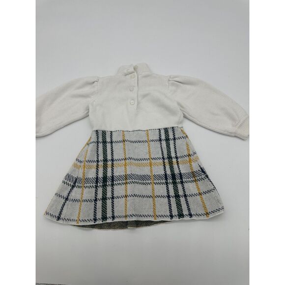 Janie and Jack Plaid Sweater Dress 12 -18 Months Belt Accent- Knitted Multicolor - Picture 4 of 6